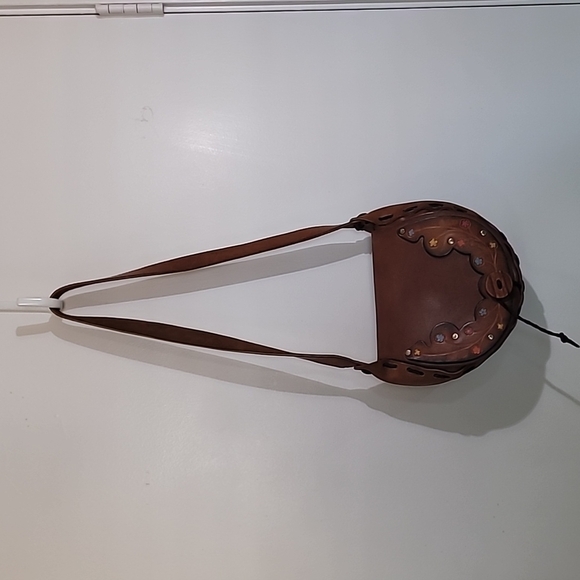 Leather Boho Canteen Style Bag - Picture 1 of 10